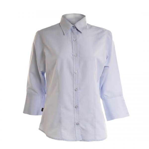 BLUSA OXFORD CUELLO CAMISERO MANGA 3/4