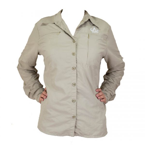 BLUSA OUTDOOR CUELLO CAMISERO 2 BOLSILLOS CON CIERRE
